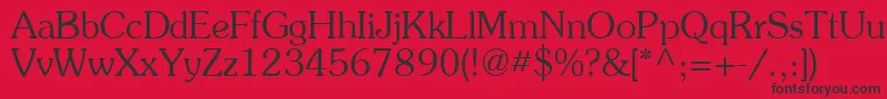 AgpresquireNormal Font – Black Fonts on Red Background