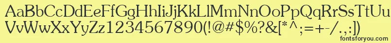 AgpresquireNormal Font – Black Fonts on Yellow Background