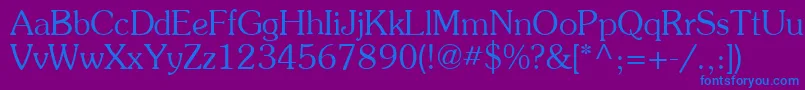 AgpresquireNormal Font – Blue Fonts on Purple Background