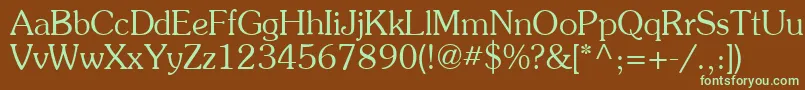 AgpresquireNormal Font – Green Fonts on Brown Background