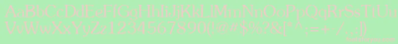 AgpresquireNormal Font – Pink Fonts on Green Background