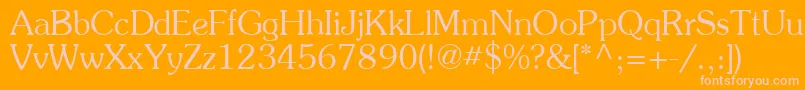 AgpresquireNormal Font – Pink Fonts on Orange Background