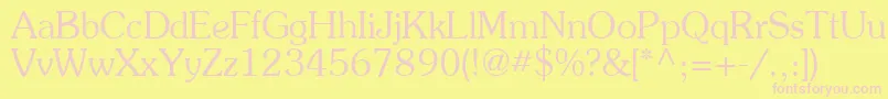 AgpresquireNormal Font – Pink Fonts on Yellow Background