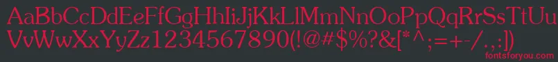 AgpresquireNormal Font – Red Fonts on Black Background
