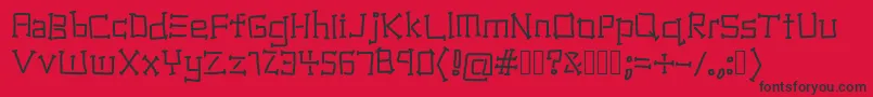 NationalIndustry Font – Black Fonts on Red Background