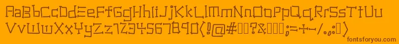 NationalIndustry Font – Brown Fonts on Orange Background