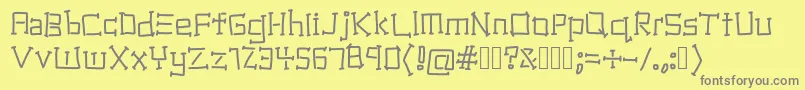 フォントNationalIndustry – 黄色の背景に灰色の文字