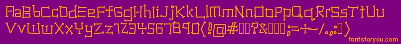 NationalIndustry Font – Orange Fonts on Purple Background