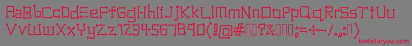 NationalIndustry Font – Red Fonts on Gray Background