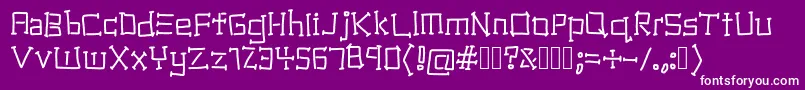 NationalIndustry Font – White Fonts on Purple Background