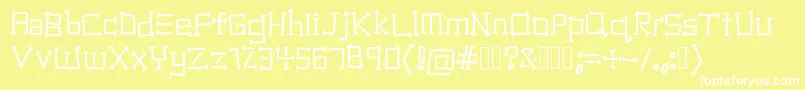 NationalIndustry Font – White Fonts on Yellow Background
