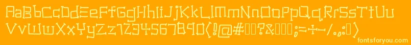 NationalIndustry-fontti – keltaiset fontit oranssilla taustalla