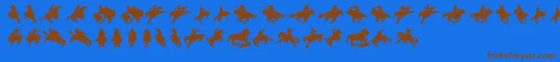 Cowboy Font – Brown Fonts on Blue Background