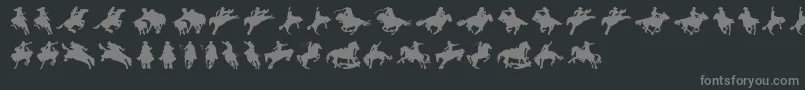 Cowboy Font – Gray Fonts on Black Background