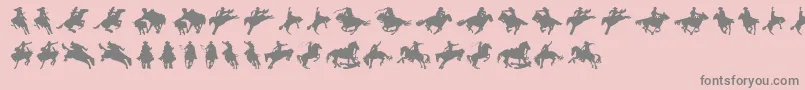 Cowboy Font – Gray Fonts on Pink Background