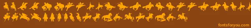 Cowboy Font – Orange Fonts on Brown Background