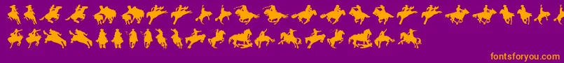 Cowboy Font – Orange Fonts on Purple Background