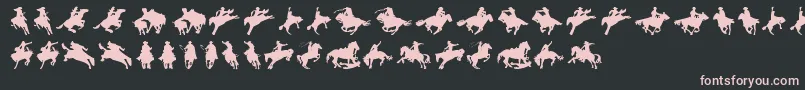 Cowboy Font – Pink Fonts on Black Background