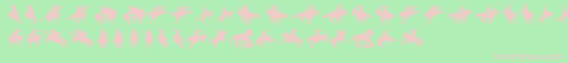 フォントCowboy – 緑の背景にピンクのフォント