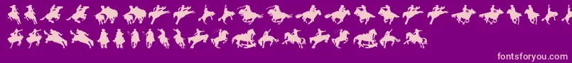 Cowboy Font – Pink Fonts on Purple Background