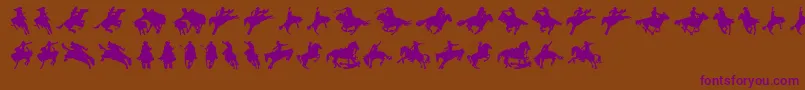 Cowboy Font – Purple Fonts on Brown Background