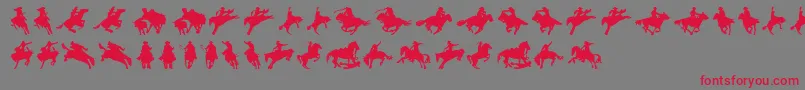 Cowboy Font – Red Fonts on Gray Background