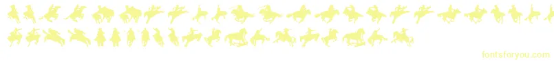 Cowboy Font – Yellow Fonts on White Background