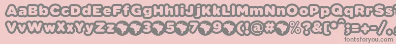 VacacionesFontFfpDefharo Font – Gray Fonts on Pink Background