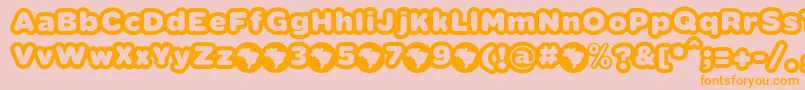 VacacionesFontFfpDefharo Font – Orange Fonts on Pink Background