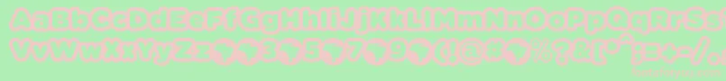 VacacionesFontFfpDefharo Font – Pink Fonts on Green Background