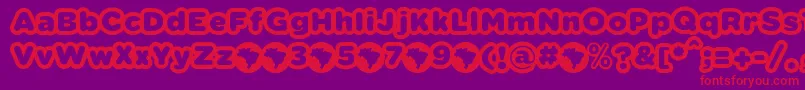 VacacionesFontFfpDefharo Font – Red Fonts on Purple Background