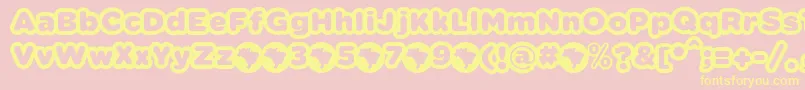 VacacionesFontFfpDefharo Font – Yellow Fonts on Pink Background