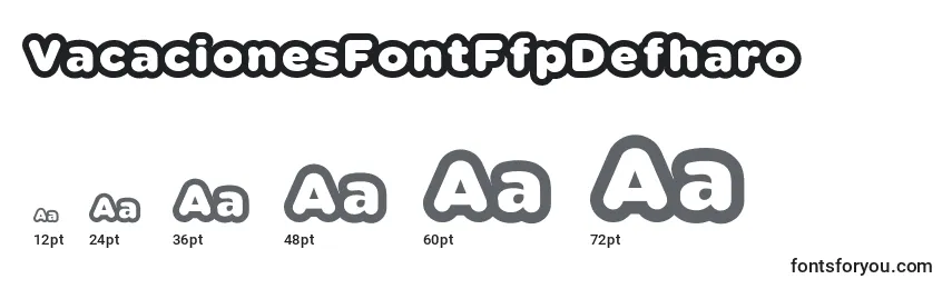 VacacionesFontFfpDefharo Font Sizes