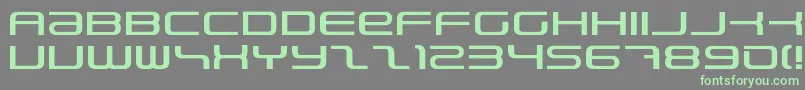 Czcionka PhatboySlim – zielone czcionki na szarym tle