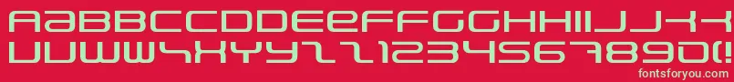 PhatboySlim-Schriftart – Grüne Schriften auf rotem Hintergrund
