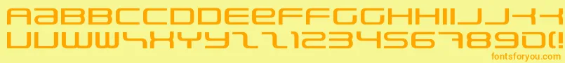 PhatboySlim Font – Orange Fonts on Yellow Background
