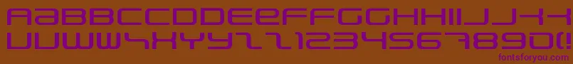 PhatboySlim-Schriftart – Violette Schriften auf braunem Hintergrund