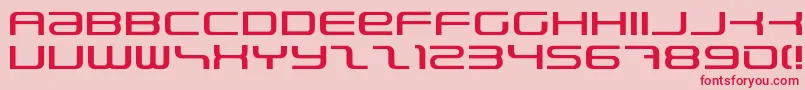 フォントPhatboySlim – ピンクの背景に赤い文字