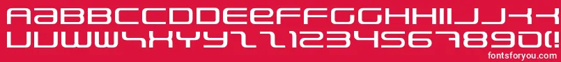 フォントPhatboySlim – 赤い背景に白い文字