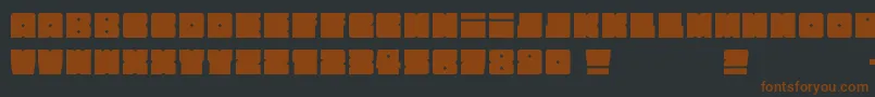 HowSquareCanYouGet Font – Brown Fonts on Black Background