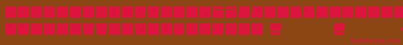 Saiba mais sobre a fonte HowSquareCanYouGet Fonte HowSquareCanYouGet – fontes vermelhas em um fundo marrom