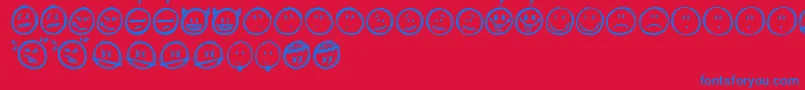 More about Sketchysmiley Font Sketchysmiley Font – Blue Fonts on Red Background
