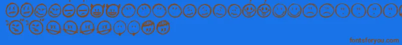 More about Sketchysmiley Font Sketchysmiley Font – Brown Fonts on Blue Background