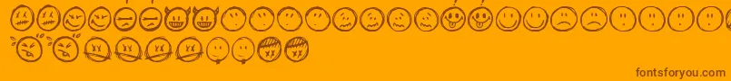 More about Sketchysmiley Font Sketchysmiley Font – Brown Fonts on Orange Background