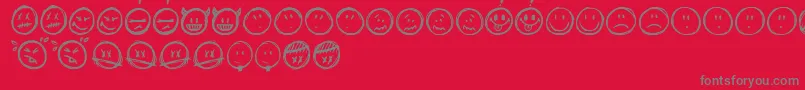 Sketchysmiley Font – Gray Fonts on Red Background