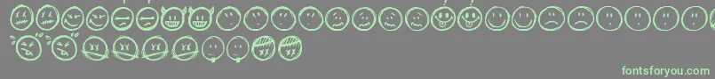 Lisätietoja Sketchysmiley-fontista Sketchysmiley-fontti – vihreät fontit harmaalla taustalla