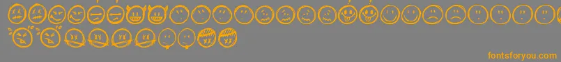 More about Sketchysmiley Font Sketchysmiley Font – Orange Fonts on Gray Background