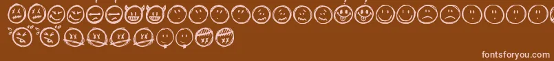 Sketchysmiley Font – Pink Fonts on Brown Background