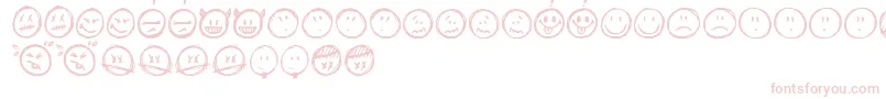 Sketchysmileyフォントについての詳細 フォントSketchysmiley – ピンクのフォント