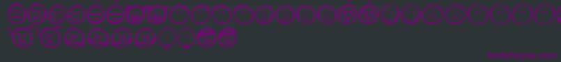 Sketchysmiley Font – Purple Fonts on Black Background
